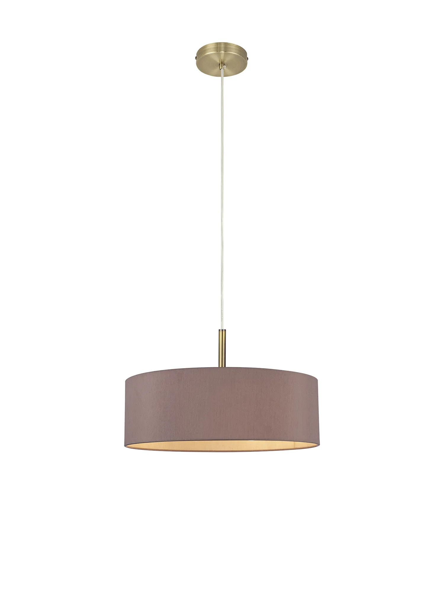 Baymont 45cm 5 Light Pendant Antique Brass, Taupe/Halo Gold DK0748  Deco Baymont AB TA